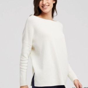 Uniqlo Cotton Cashmere Boxy Boat Neck Sweater